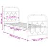 Metal Bed Frame with Headboard and Footboard Black 75 x 190 cm