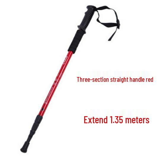 Leichter, faltbarer Senior Nordic Walking Trekkingstock mit geriffeltem 4-teiligem Teleskopgriff