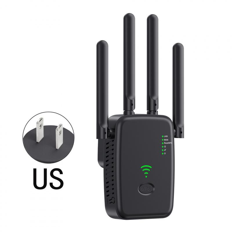 1200M WiFi Extender, Dual Band 5G/2.4G Signal Booster, Wireless Repeater for Home Router, US/EU Plug