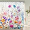 Beautiful Flowers And Butterflies Shower Curtain Bath Curtain Printing Polyester Bathroom Curtains For Home Decoration Curtain