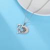 Cazador Trendy Music Note Heart Pendant Necklace for Women Piano Keyboard Chain Stainless Steel Jewelry Music Lovers Gifts