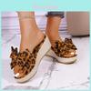 Summer Butterfly Bow Platform Slides With Rubber Sole For Womens Casual Comfort