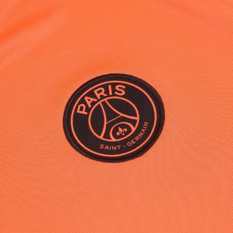 Jordan Air 2019-20 Paris Saint-Germain Comfortable Simple Versatile Long Sleeve Football Shirt Men Tops Orange AJ5681-613