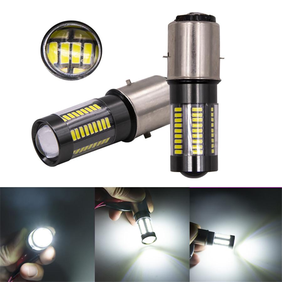 1pc Motorcycle BA20D Super Bright LED Bulb Hi / Lo Beam Headlight Driving Light