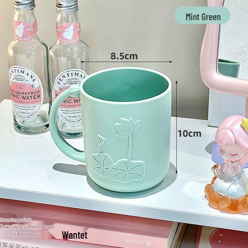 

Цветной стакан для зубных щеток с ручкой для пар и студентов 401-500ml циан/зелёный