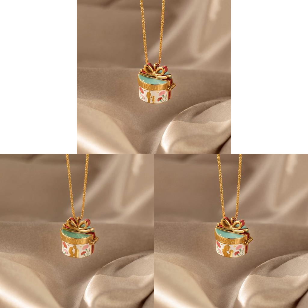 Copper Bow Tie Necklace With Open Box Design And Artistic Finish For Daily Wear