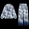 Western Style 2024 Summer New Women clothes Fashion Slimming Versatile Print Trees Shirts High Waist Casual Trousers