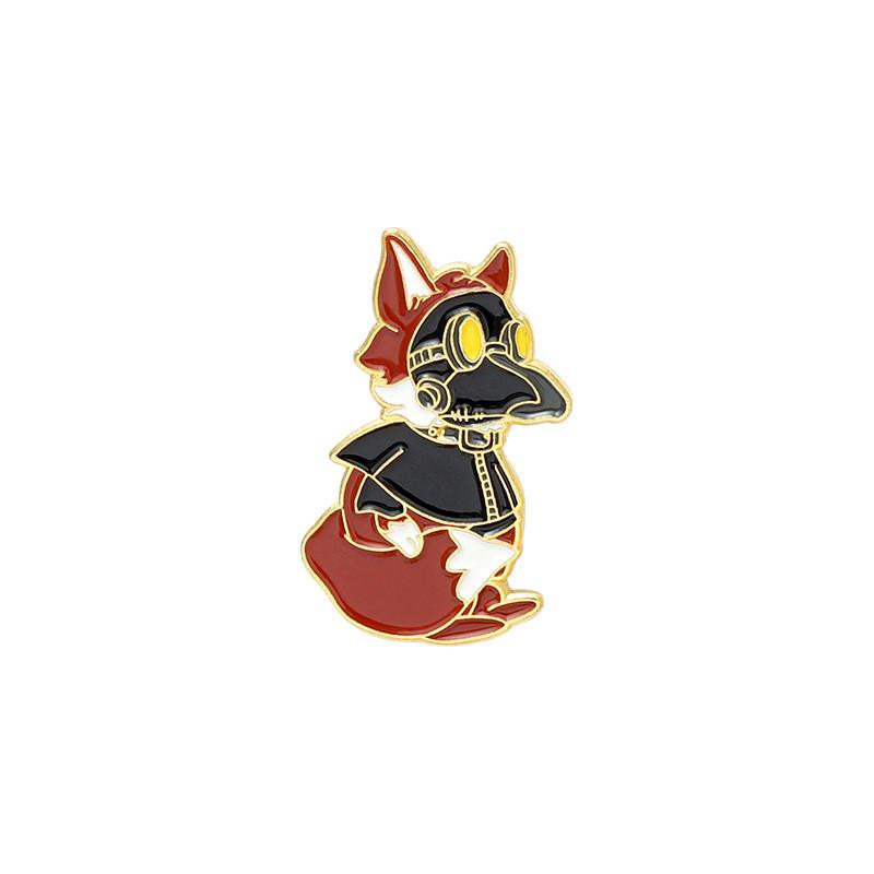 

Eyecatching Cartoon Doctor Bird Beak Mask Animal Themed Enamel Alloy Brooch Pin For Trendy Styles