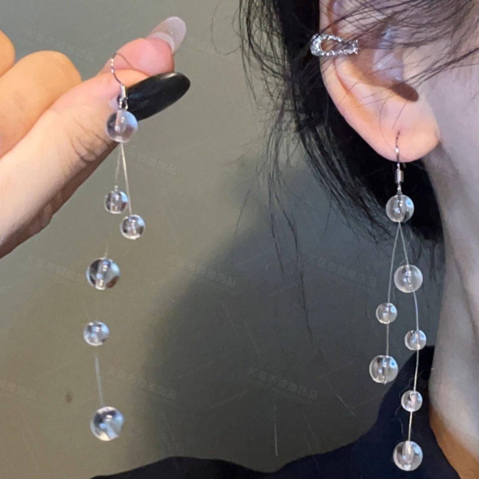 

Эксклюзивные, Изысканные Цветочные Серьги-Бусины с Отпускным Настроением для Женщин One Size белый