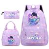 3Pcs/set Cartoon Kpop Printed Backpack Handbag Pencil Case for Teenger Student Girl Boy Schoolbag Bookbag Large Capacity Travel Bag Kid Gift