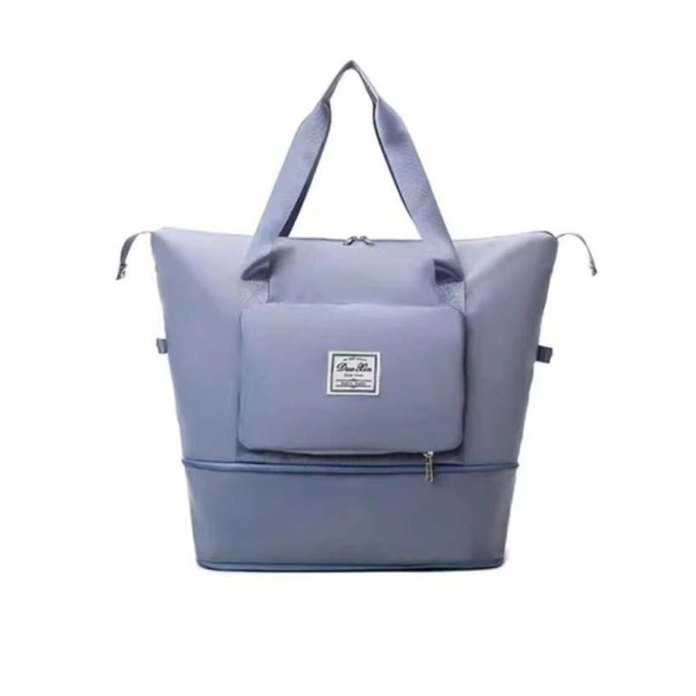 Foldable Carry On Travel Bag Wet Dry Separation Travel Tote Bag Storage Handbag Women Men синий