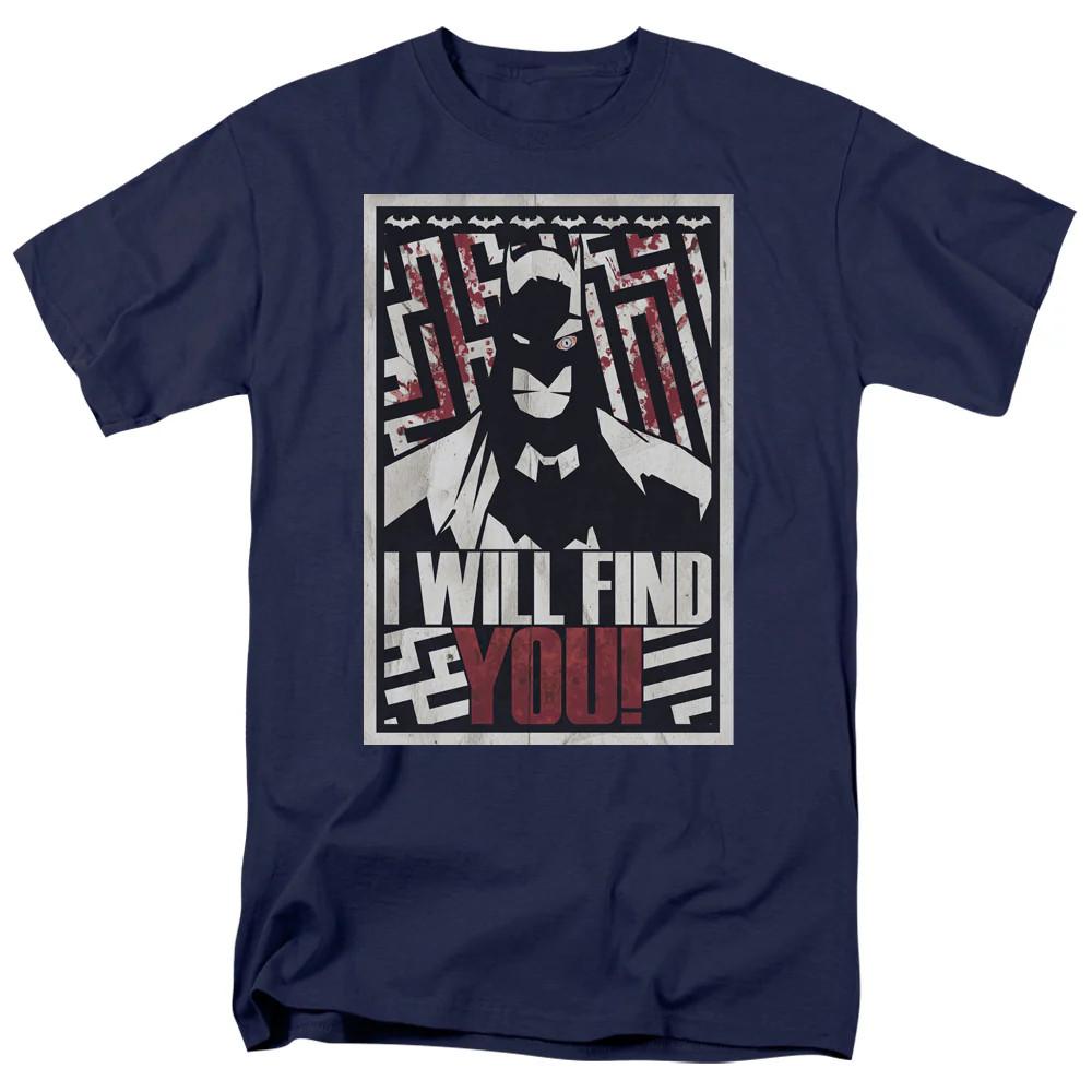 

Batman I Will Fnd You Mens T Shirt Navy Officially Licensed 2XL