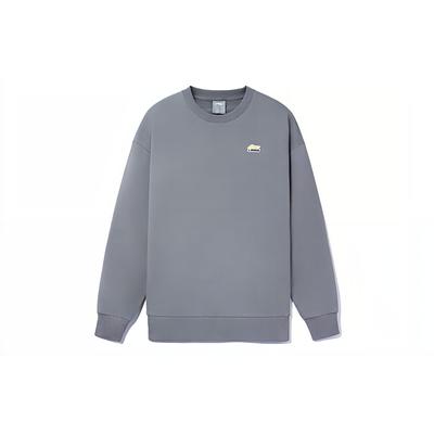 Li Ning Seria Lifestyle Sportowy Bluza z Haftowanym Logo Męska Bluza Łupkowo-Szara AWDR575-9