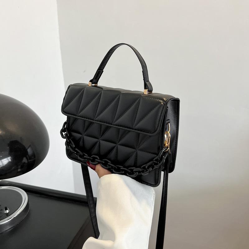 

Simple daily versatile small square bag spring and summer new commuting solid color portable shoulder messenger bag women s bag