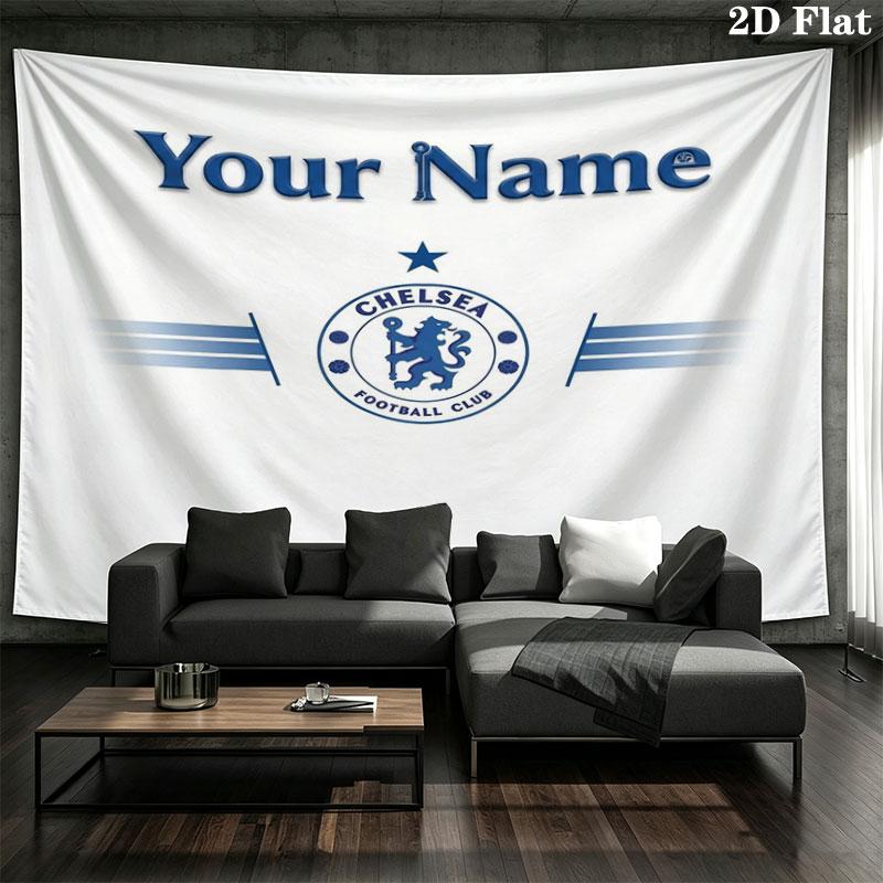 Chelsea F Custom Name Wall Tapestry Aesthetic Wall Hanging Printed Fabric Blanket Decorative Tapestries for Bedroom Living Room Home Decor