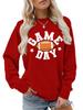 Colorful Football Letter Crewneck Sweatshirt - Game Day Long Sleeve Casual Wear