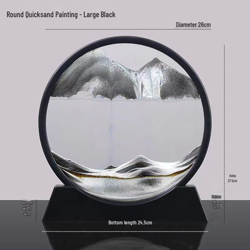 3D Quicksand Hourglass Ornament for Desktop or Wine Cabinet Decor