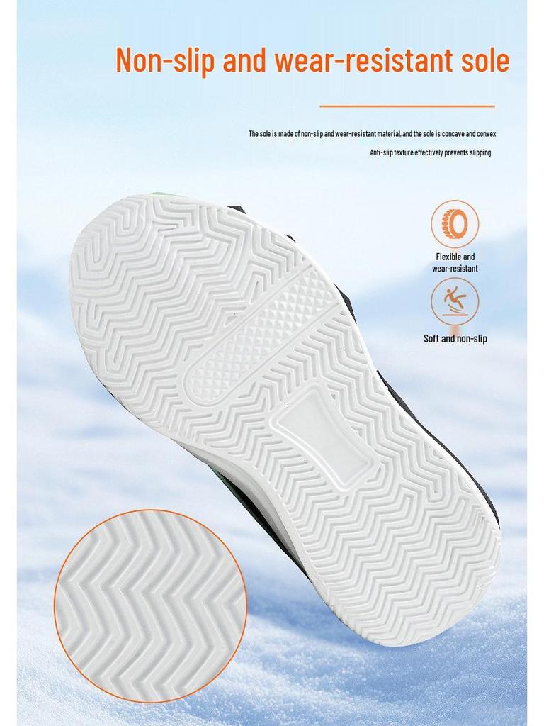 2026 Winter Warm Boys' Waterproof Cotton Shoes with Soft Sole - Lightweight, Casual, and Comfortable for Students