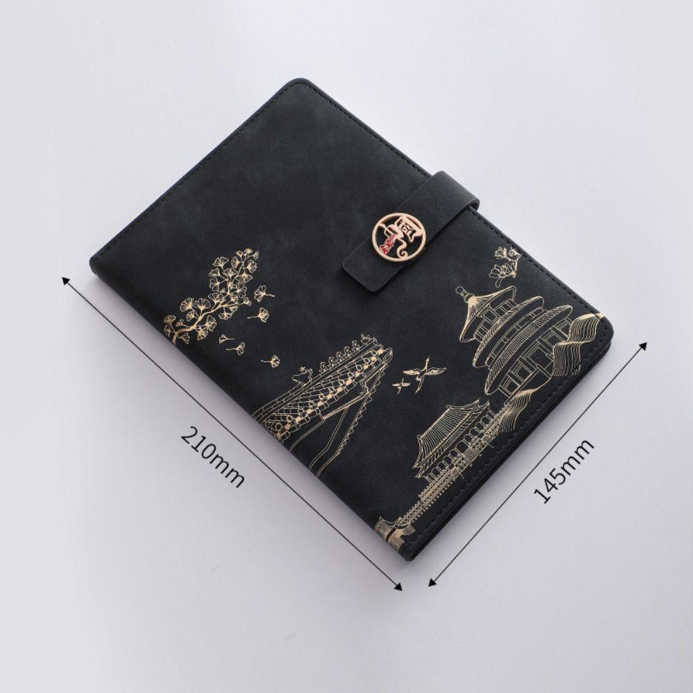 Enclosed Buckle Journal Notebook Chinese Style Planner Notebook Trendy A5 Notebook  Office
