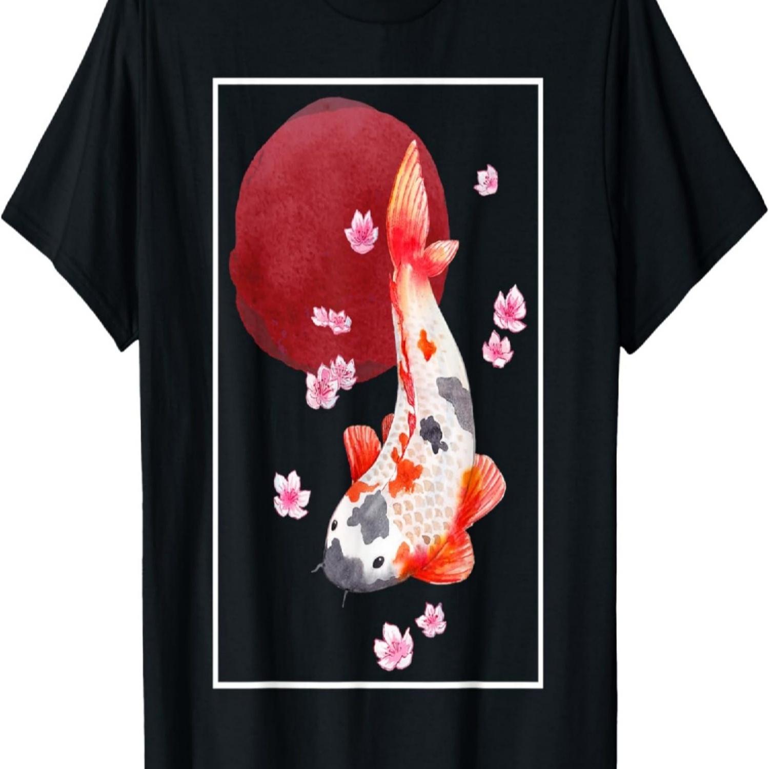 KOI CARP FISH WITH CHERRY BLOSSOM T-Shirt(1) S