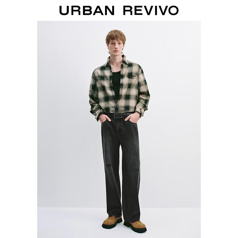 

UR Men s Retro Washed Distressed Wide-Leg Jeans 29