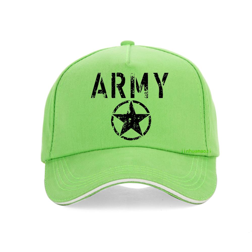 ARMY and five pointed star print baseball cap Unisexs fashionable casual sports caps unisex adjustable snapback hats gorras