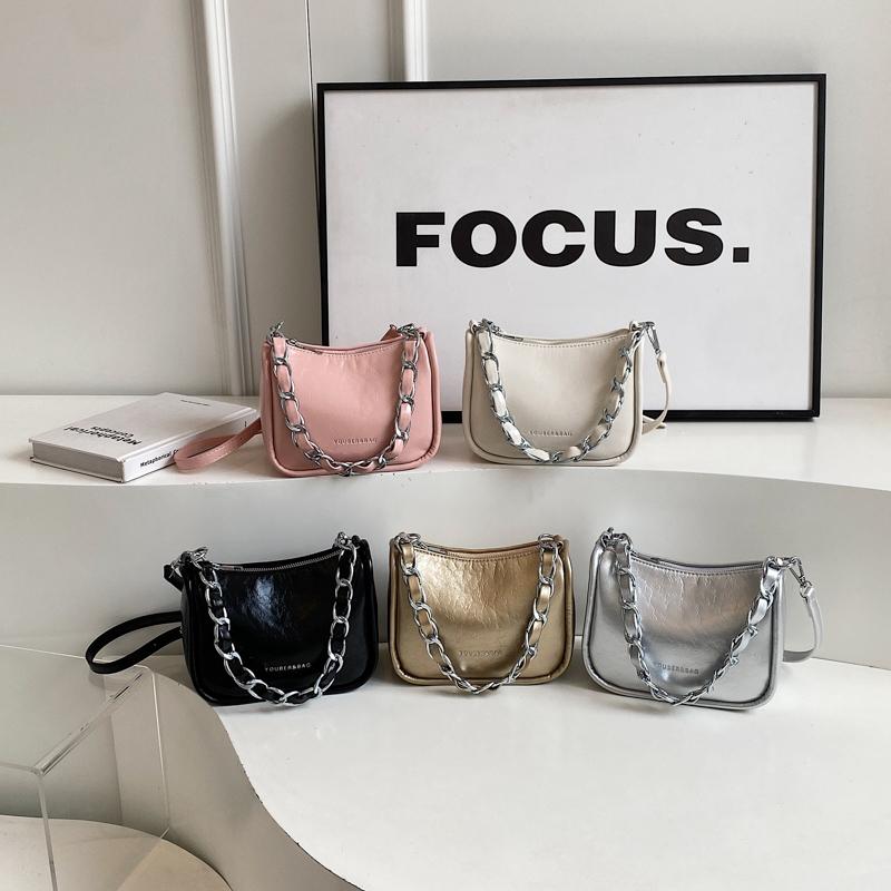 New Fashionable Shoulder Bag Popular Popular Chain Small Square Bag Underarm Bag Luxury Feeling