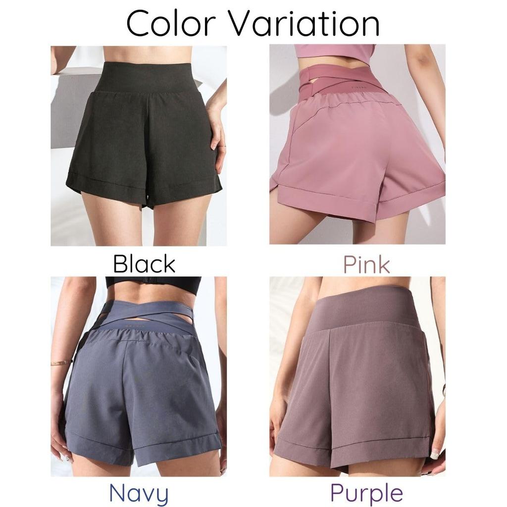 VeroMan Yoga Cute Yoga Women's High-Waisted Shorts, Pants, Ppi-pag017 (Pink, Small)