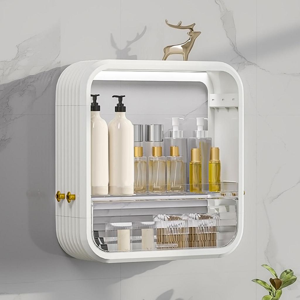 Multifunctional Bathroom Shelf Storage Rack for Kitchen Living Room White