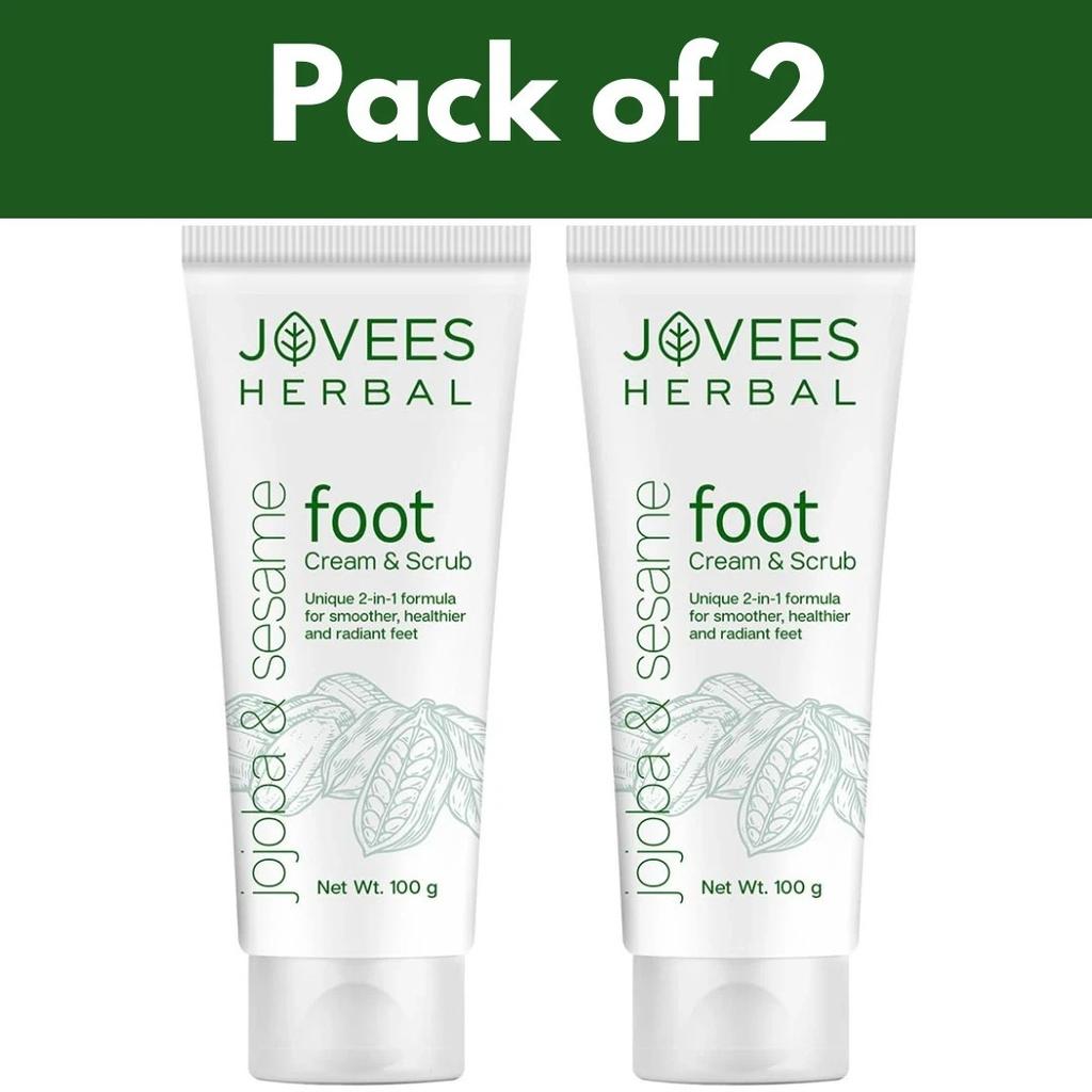 Jovees Herbal Foot Care Cream & Scrub For Rough, Dry and Cracked Heel 100g