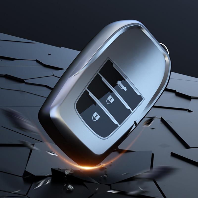 New Car Key Case Cover Shell For Toyota Chr Hilux Fortuner Land Cruiser 200 Camry Corolla Crown Rav4 Highland Keychain