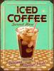 DAOLEG Iced Coffee Breakfast Diner Retro Metal Tin Sign Vintage for Home Wall Decor Aluminum