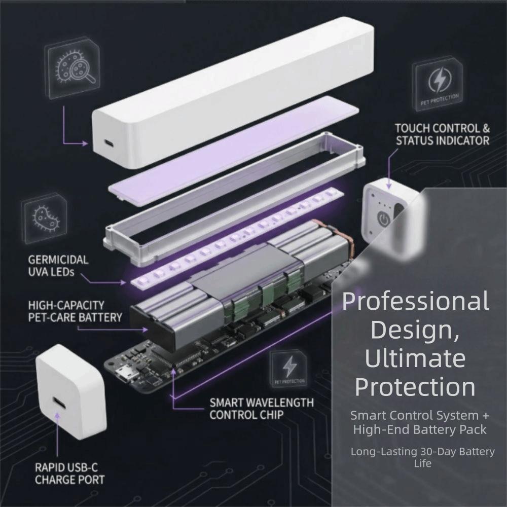 Magnetic Rechargeable UV Sterilization Lamp Household UV Sterilization Lamp Odor Removal