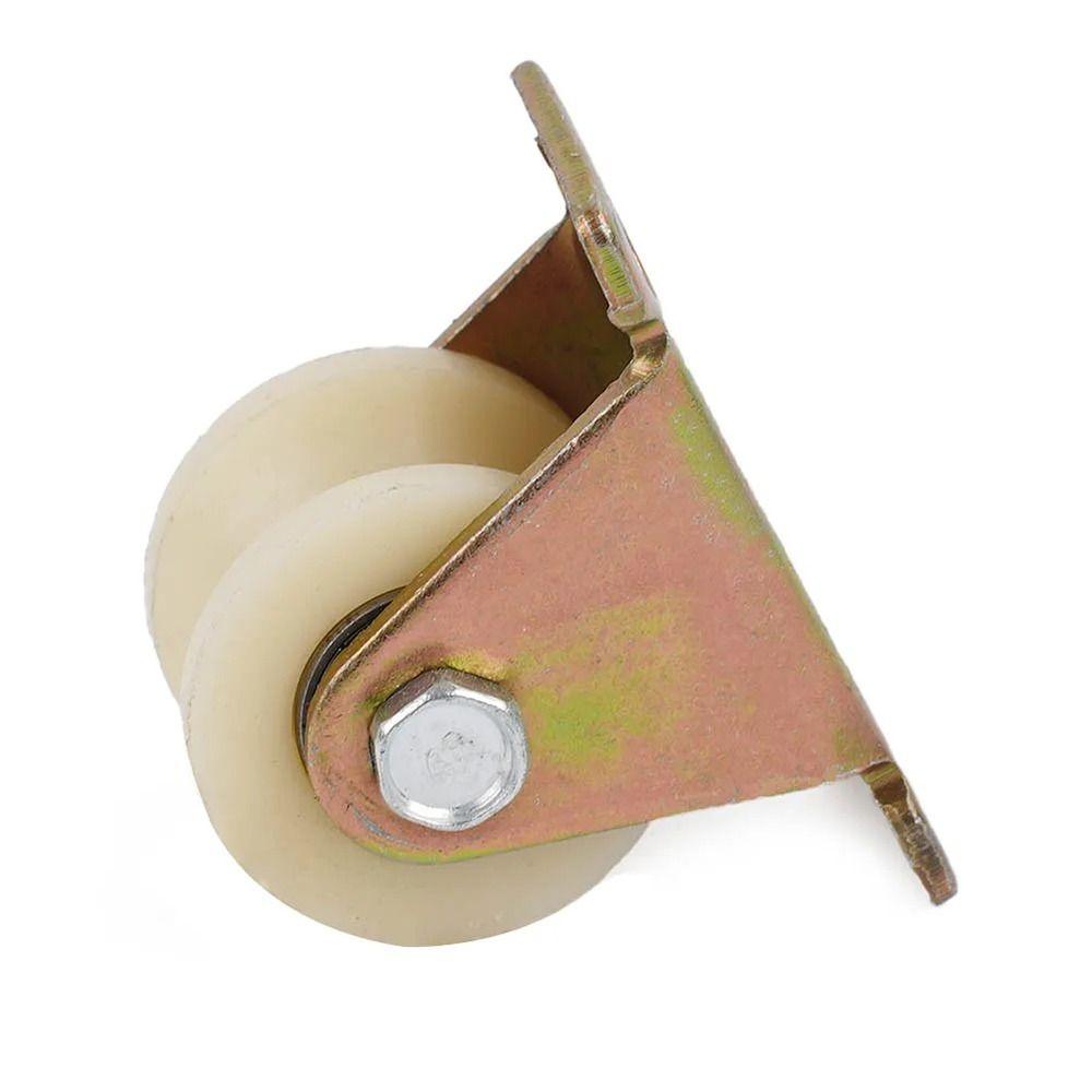 1Pcs Durable Grooved Nylon Bearing Pulley With Stand 30mm 45# Roller Track Wheel 30U/V Rigid Caster Door
