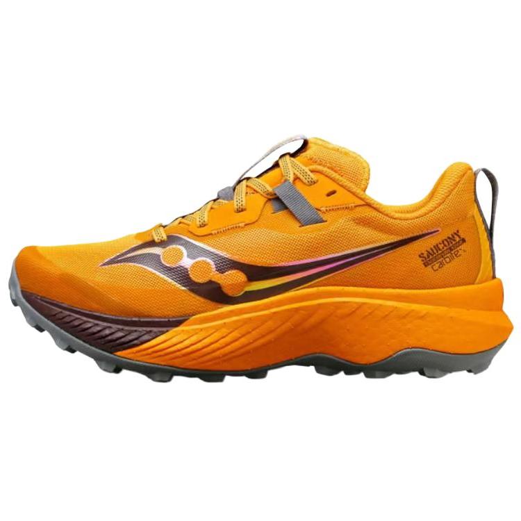 SAUCONY Endorphin Edge Chaussures de Trail Running Basse Confortables Tendance Antidérapantes Durables Femme sneaker Jaune S10773-120