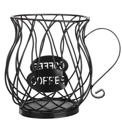 Coffee Pod Holder Large Capacity Black Vintage Coffee Pod Organizer For Kitchen Countertop