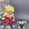 8Pcs Anime Dragon Ball Cute Broly Uron Master Roshi Krillin Mini Figure Model Toy PVC Children Statue Doll Collect Birthday Gift