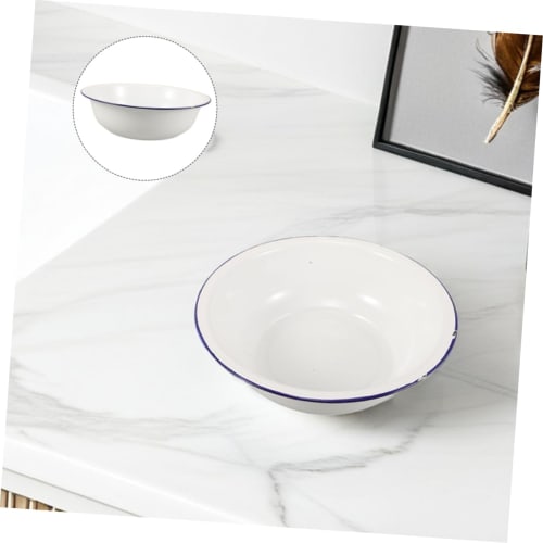 ULTECHNOVO Emajlefotbad, Vintage Emajlebasseng, Emajleskål, Emajlevaskebasseng, Emajlevaskestativ, Hvit