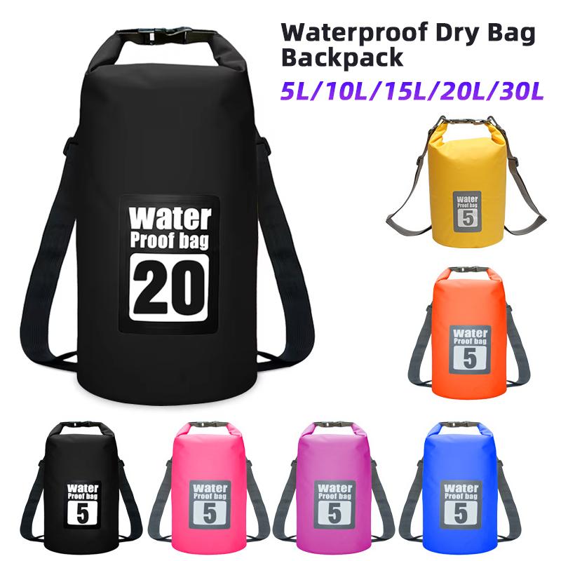5L/10L/15L/20L/30L Waterproof Dry Bag Backpack,Waterproof Swimming Bag for Kayaking Hiking Boating Camping Outdoor Sport Bag