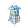 Pet Spring Grid Little Flying Sleeve Princess Skirt Dog Cat Teddy Yorkshire Vest Dog Clothes for Small Dogs Puppy
