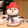 1 pezzo Pupazzo di Neve Peluche Carino Morbido Pupazzo di Neve Ripieno Peluche Decorazione Regalo di Natale