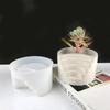 Stampo per Vaso da Fiori in Silicone Stampo per Piantine Succulente Stampo in Cemento e Gesso Stampo Rotondo in Cemento di Cemento per Portapenne Fai da Te, Decorazioni per la Casa