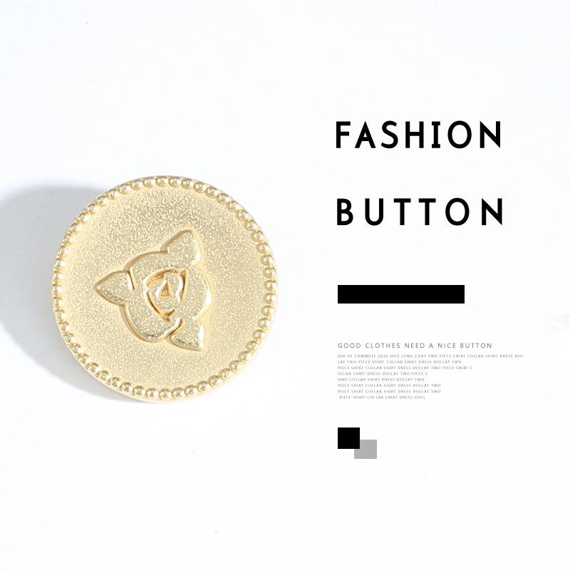 10Pcs High-End Metal Buttons, Men'S And Women'S Clothes, Coats, Blazers, Round Gold Buttons, Versatile, Exquisite Woolen Buttons