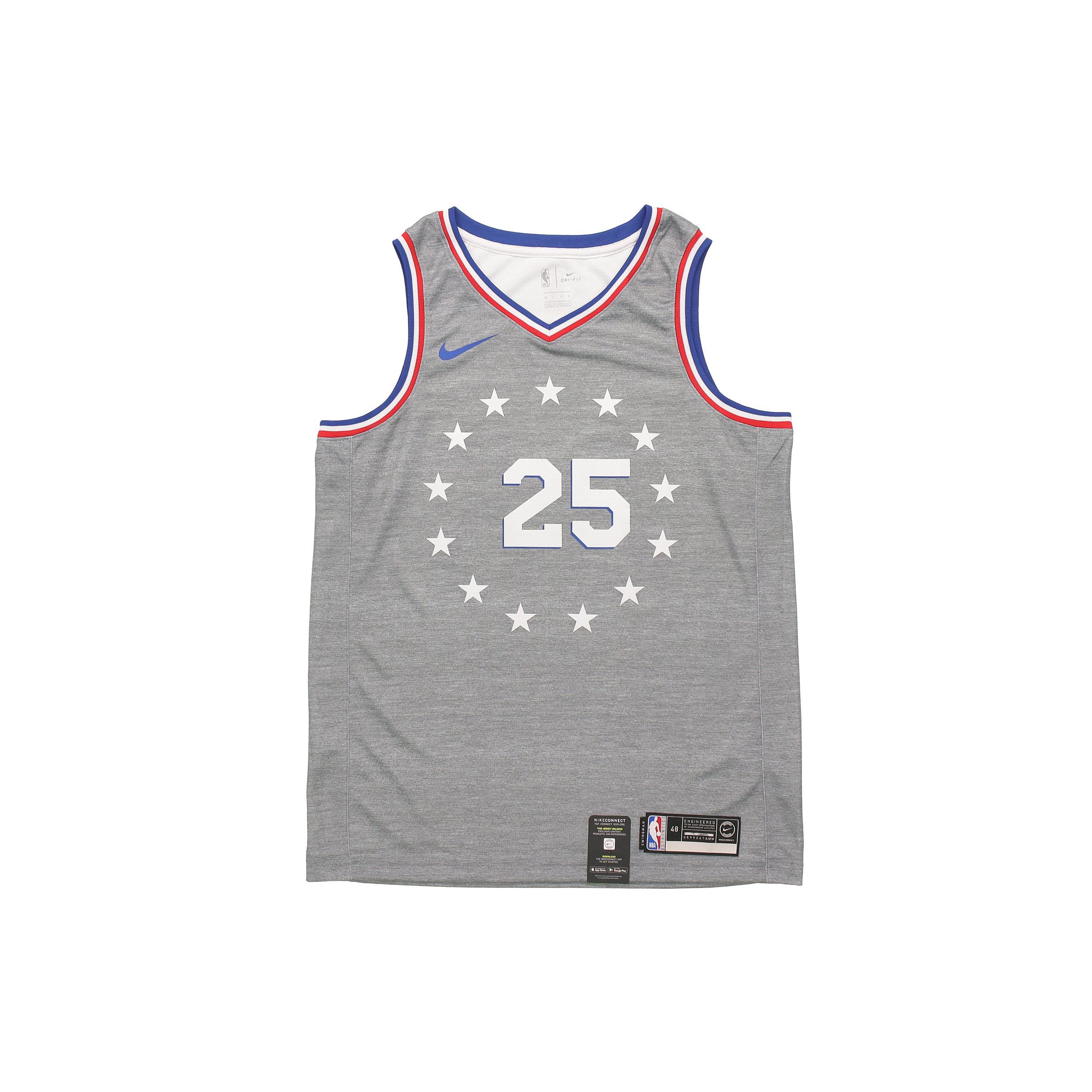 

New Nike X NBA Basketball Jersey Men s Gray AJ4636-065 L