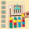Non-Toxic Montessori Wooden Color Matching Puzzles Preschool Learning Toys Matching Brain Teasers Logic Game For Kids 3 4 5 6 7 Years Old