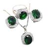 Hot Anti Allergic Zircon Necklace Earrings Ring Bracelet Chain