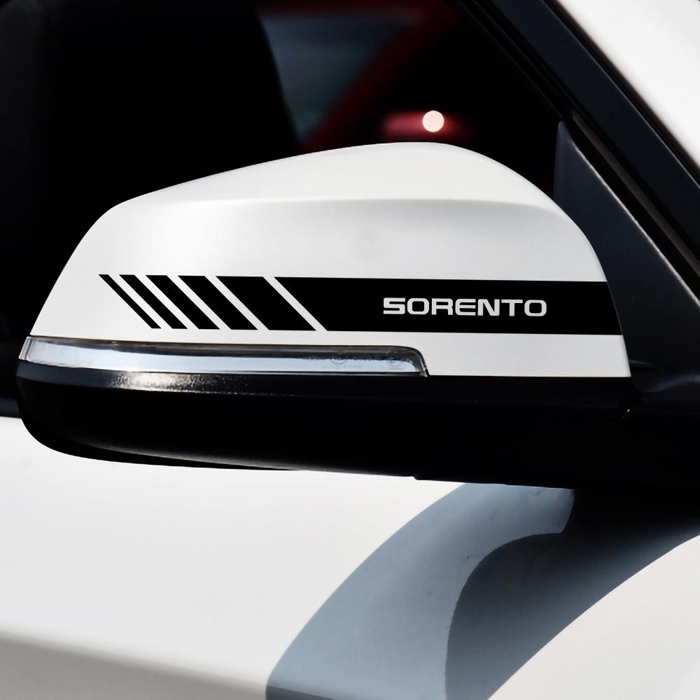 Car Styling Rearview Mirror Logo Decal Sticker Decor Auto Accessories For Kia Sportage Ceed Rio Sorento Soul Picanto Forte K3 K5 hbkd60