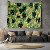 Cute Black Cat Bohemian Tapestry Wall Hanging Aesthetics Natural Decoration Cat Enthusiast Polyester Bedroom Living Room