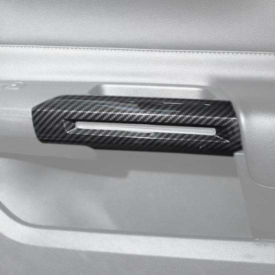 For 2015-2025 Ford Mustang Carbon Fiber Interior Door Armrest Handle Cover Trim
