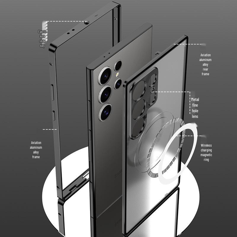 Samsung S26 Ultra Magnetische Metall-Handyhülle mit Spiegelschutz